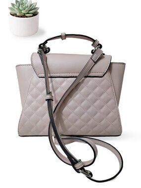 Nine West Quilted Faux Leather Top Handle Satchel Crossbody Bag